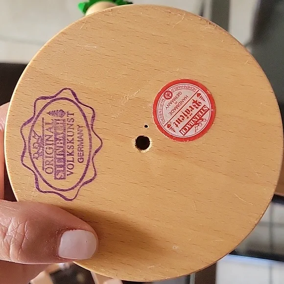 STEINBACH Chubby Festive Wooden Santa Nutcracker with Christmas Tree and Sled